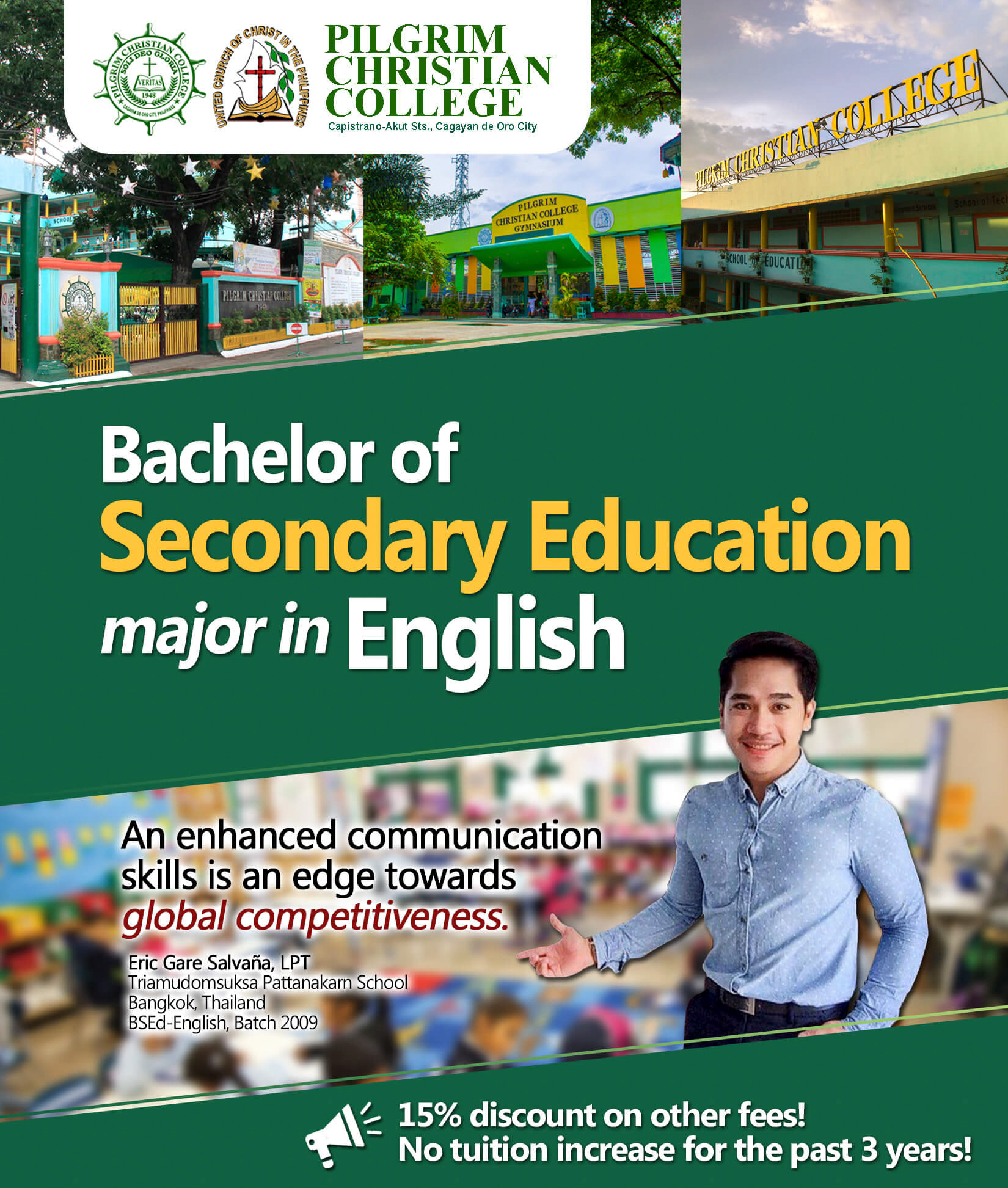 Bachelor of Secondary Education (BSEd) major in English